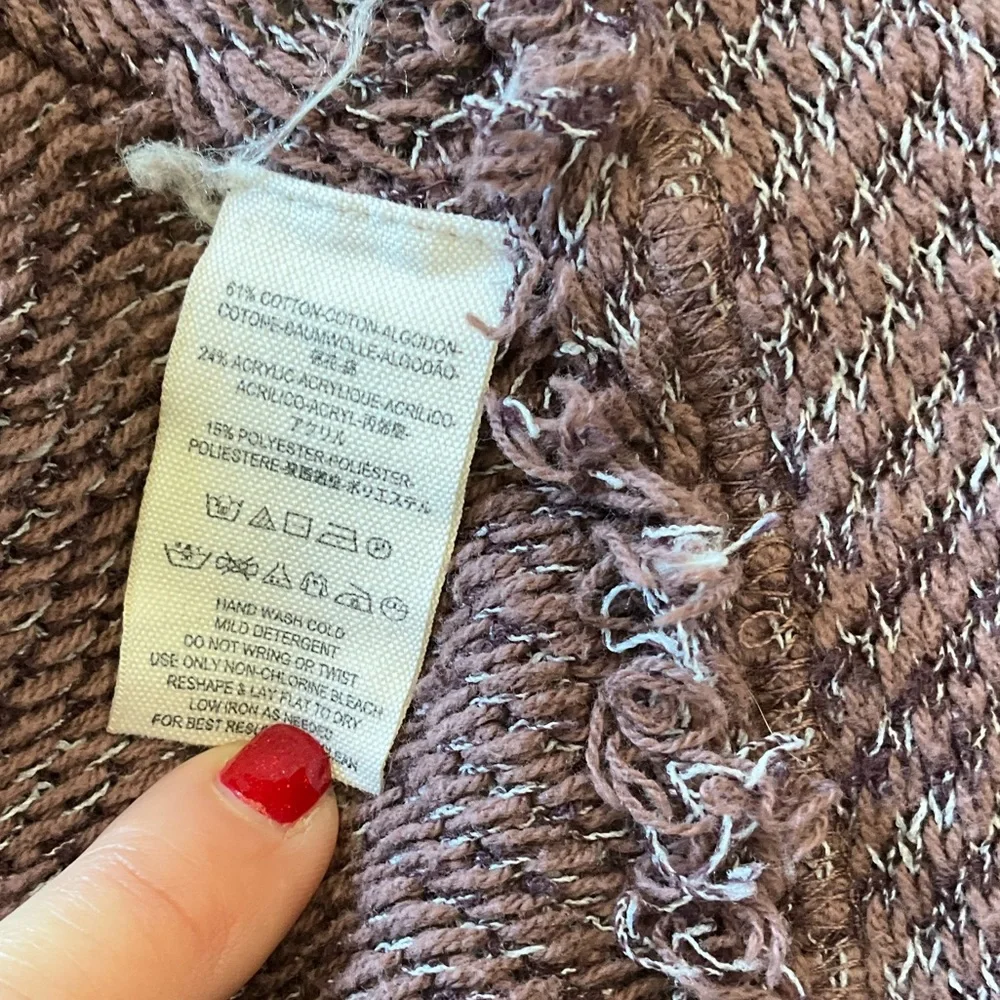Free People Motions Open Cardigan Purple Size XS
